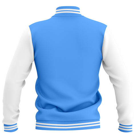 LJ-116 Blue Letterman Varsity Customizable Jacket