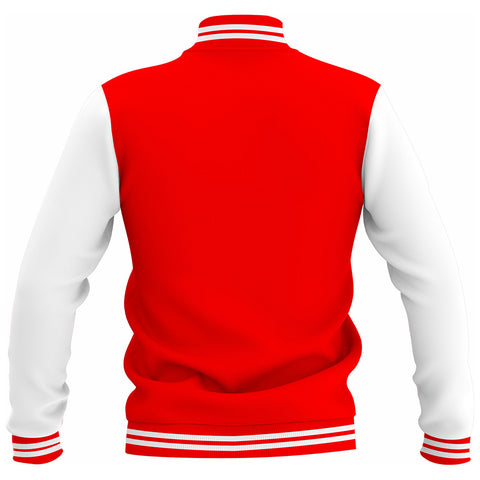 LJ-117 Red Letterman Varsity Customizable Jacket