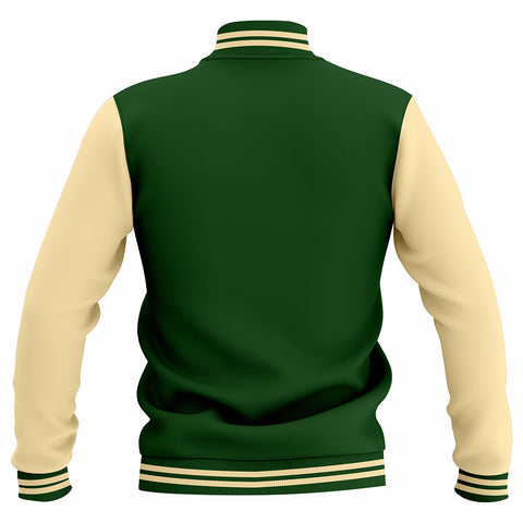 LJ-118 Green Letterman Varsity Customizable Jacket