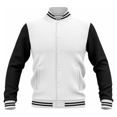 LJ-101 White Letterman Varsity Customizable Jacket