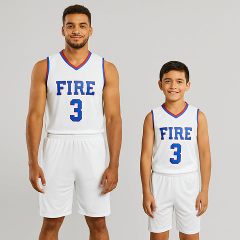 Los Blancos NS Customizable Basketball Jersey With Optional Shorts