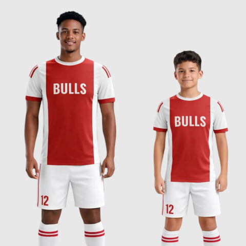 SB 1001 Red/White Sublimation Custom Soccer Jersey Adult & Youth Unisex