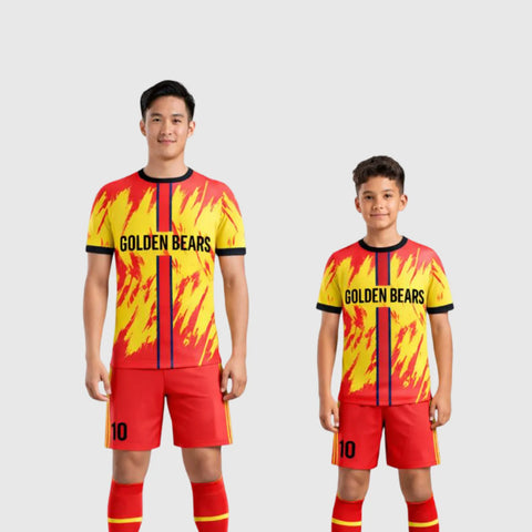 SB 1003 Red/Yellow Sublimation Custom Soccer Jersey Adult & Youth Unisex
