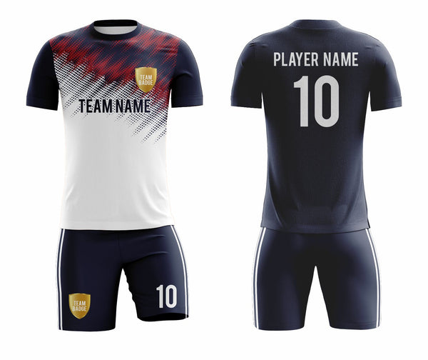 SB 1044 Black/White Sublimation Custom Soccer Jersey Adult & Youth Unisex
