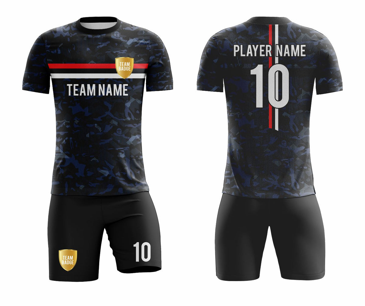 SB 1107 Black Sublimation Custom Soccer Jersey Adult & Youth Unisex