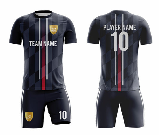 SB 1108 Black Sublimation Custom Soccer Jersey Adult & Youth Unisex