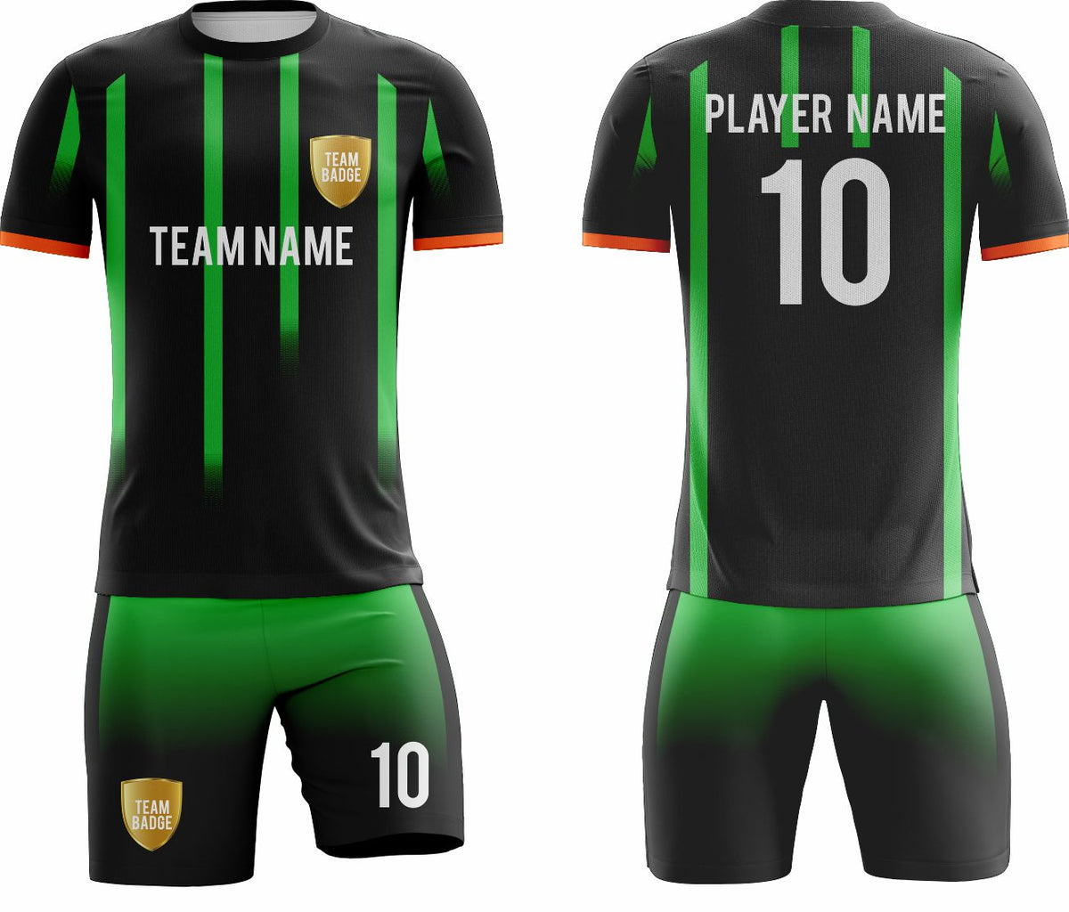 SB 1144 Black/Green Sublimation Custom Soccer Jersey Adult & Youth Unisex