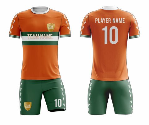 SB 1171 Orange/Green Sublimation Custom Soccer Jersey Adult & Youth Unisex