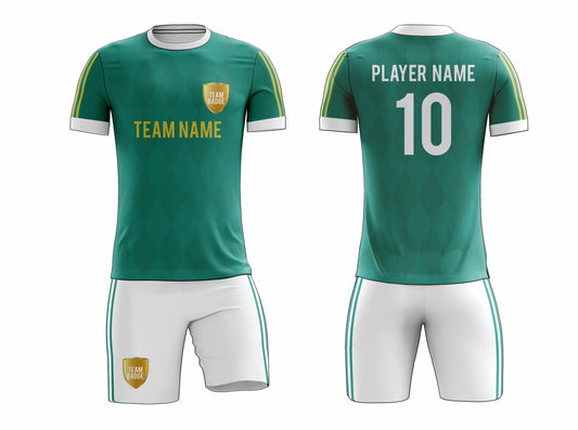 SB 1186 Green/White Sublimation Custom Soccer Jersey Adult & Youth Unisex