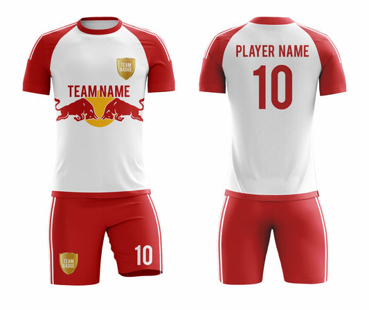 SB 1204 White/Red Sublimation Custom Soccer Jersey Adult & Youth Unisex
