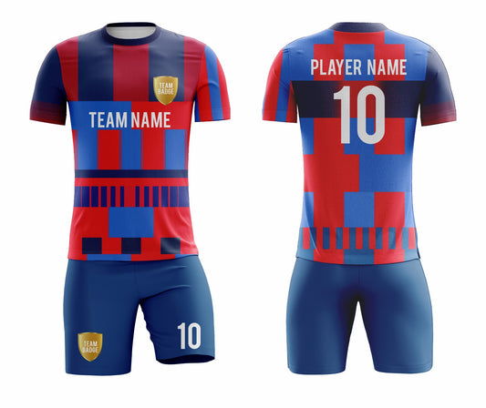 SB 1236 Blue/Red Sublimation Custom Soccer Jersey Adult & Youth Unisex