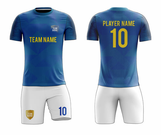 SB 12791 Blue and White Sublimation Custom Soccer Jersey Adult & Youth Unisex