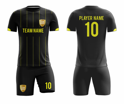 SB 12796 Black Sublimation Custom Soccer Jersey Adult & Youth Unisex