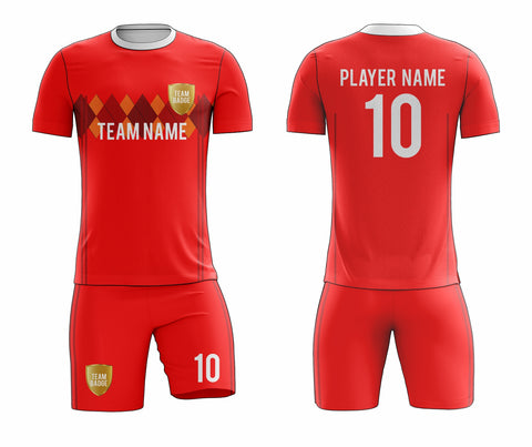 SB 12840 Red Sublimation Custom Soccer Jersey Adult & Youth Unisex