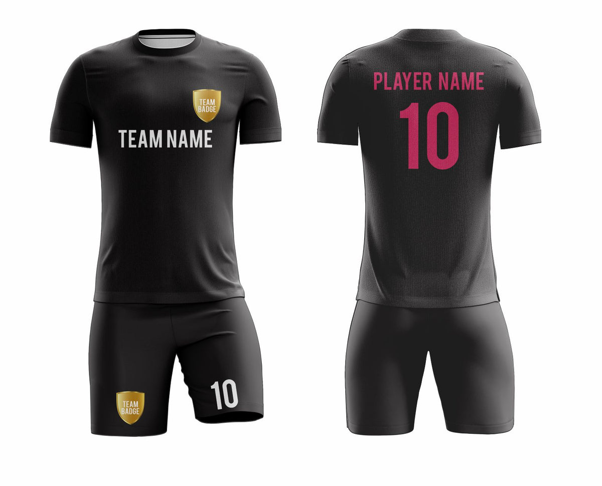 SB 12864 Black Sublimation Custom Soccer Jersey Adult & Youth Unisex