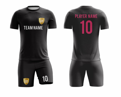 SB 12864 Black Sublimation Custom Soccer Jersey Adult & Youth Unisex