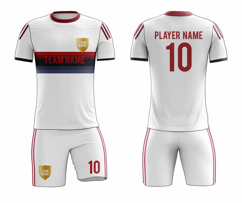 SB 12892 White Sublimation Custom Soccer Jersey Adult & Youth Unisex