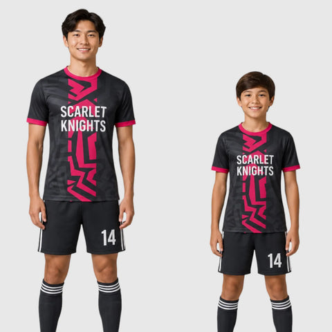 SB 1023 Black Sublimation Custom Soccer Jersey Adult & Youth Unisex