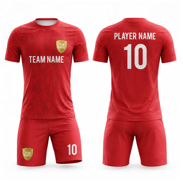 SB 1025 Red Sublimation Custom Soccer Jersey Adult & Youth Unisex