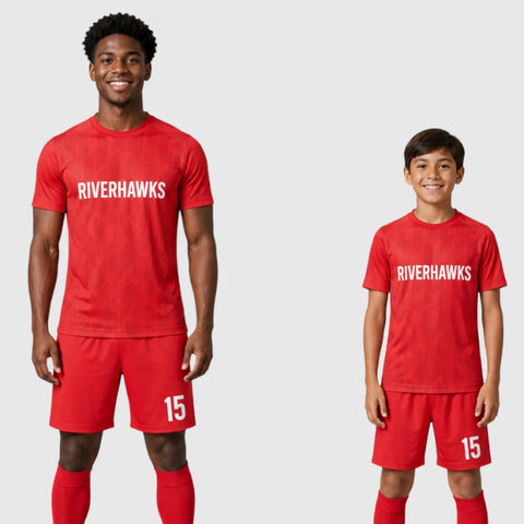 SB 1025 Red Sublimation Custom Soccer Jersey Adult & Youth Unisex
