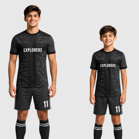 SB 1026 Black Sublimation Custom Soccer Jersey Adult & Youth Unisex
