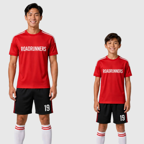 SB 1028 Red/Black Sublimation Custom Soccer Jersey Adult & Youth Unisex