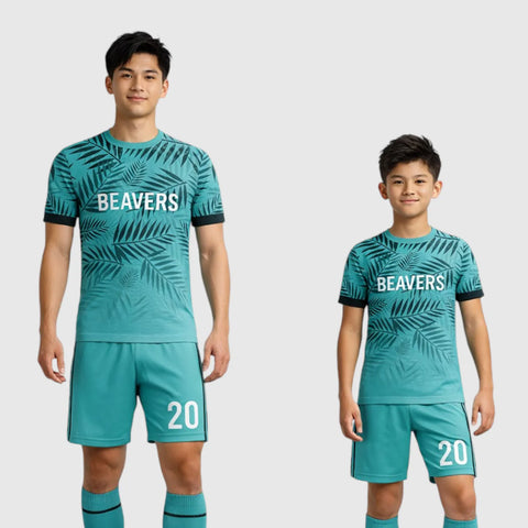 SB 1029 Green Sublimation Custom Soccer Jersey Adult & Youth Unisex