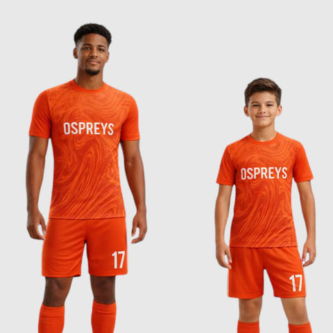 SB 1030 Orange Sublimation Custom Soccer Jersey Adult & Youth Unisex