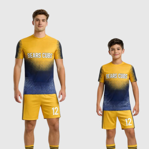 SB 1031 Yellow/Blue Sublimation Custom Soccer Jersey Adult & Youth Unisex