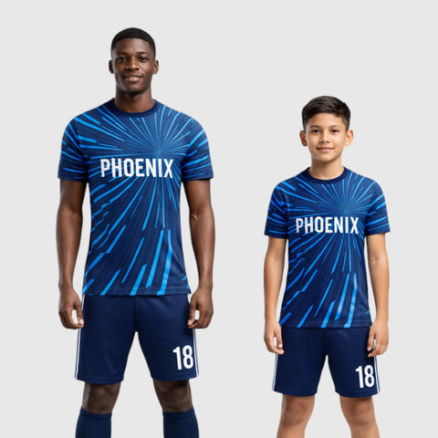 SB 1032 Blue Sublimation Custom Soccer Jersey Adult & Youth Unisex