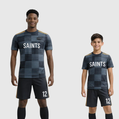 SB 1046 Black Sublimation Custom Soccer Jersey Adult & Youth Unisex