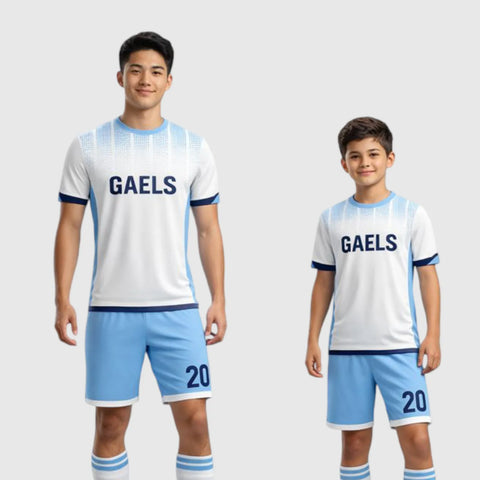 SB 1047 White Sublimation Custom Soccer Jersey Adult & Youth Unisex
