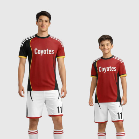 Custom Red & White Sublimated Soccer Jersey