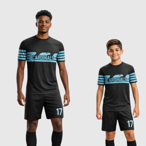 SB 1057 Black Sublimation Custom Soccer Jersey Adult & Youth Unisex