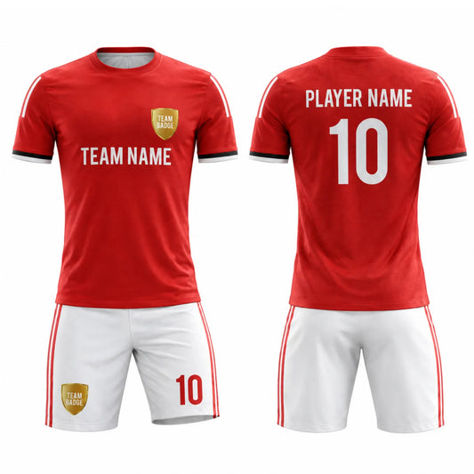 SB 1063 Custom Red & White Sublimated Soccer Jersey