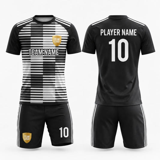 SB 1064 Black/White Sublimation Custom Soccer Jersey Adult & Youth Unisex