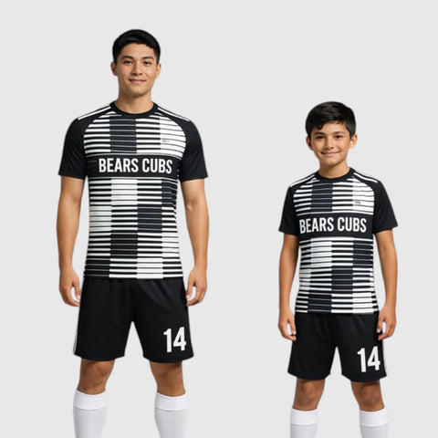 SB 1064 Black/White Sublimation Custom Soccer Jersey Adult & Youth Unisex
