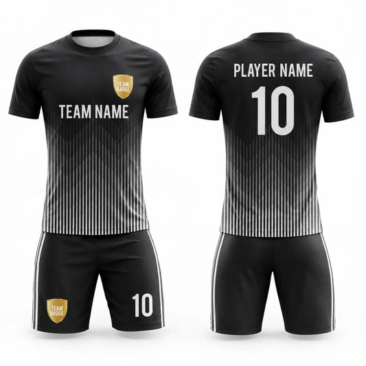 SB 1065 Black/White Sublimation Custom Soccer Jersey Adult & Youth Unisex