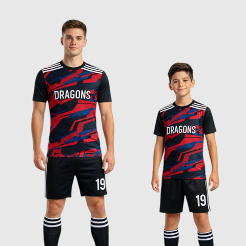 SB 1066 Black Sublimation Custom Soccer Jersey Adult & Youth Unisex
