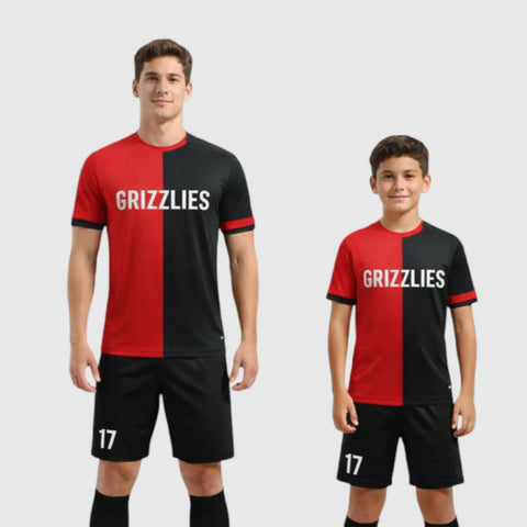 SB 1067 Black/Red Sublimation Custom Soccer Jersey Adult & Youth Unisex