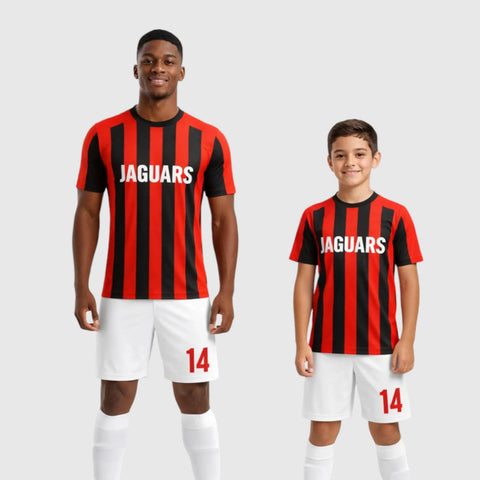SB 1069 Red/Black/White Sublimation Custom Soccer Jersey Adult & Youth Unisex