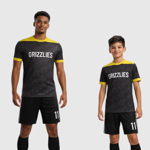 SB 1083 Black Sublimation Custom Soccer Jersey Adult & Youth Unisex