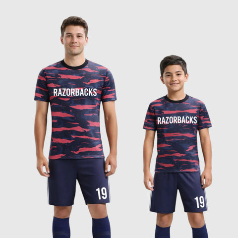 SB 1084 Blue/Pink Sublimation Custom Soccer Jersey Adult & Youth Unisex