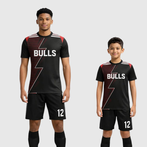 SB 1092 Black Sublimation Custom Soccer Jersey Adult & Youth Unisex
