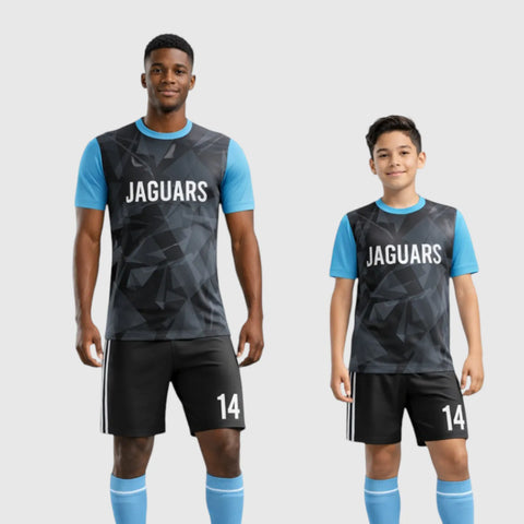 SB 1097 Black Sublimation Custom Soccer Jersey Adult & Youth Unisex