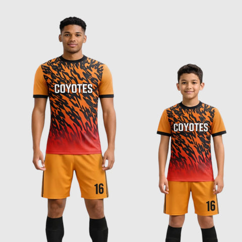 SB 1098 Orange Sublimation Custom Soccer Jersey Adult & Youth Unisex