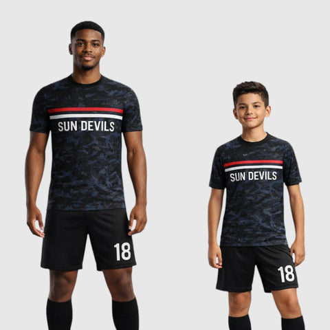 SB 1107 Black Sublimation Custom Soccer Jersey Adult & Youth Unisex