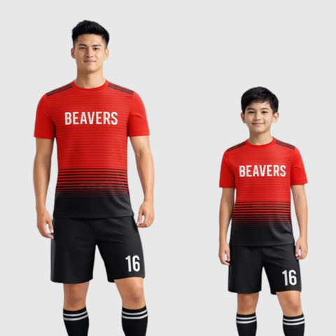SB 1110 Red/Black Sublimation Custom Soccer Jersey Adult & Youth Unisex