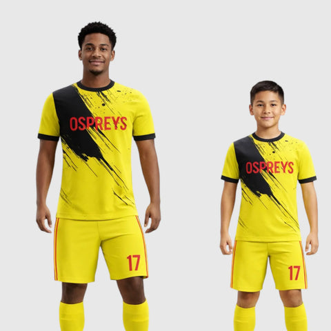 SB 1111 Yellow Sublimation Custom Soccer Jersey Adult & Youth Unisex