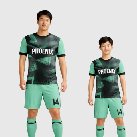 SB 1113 Green/Black Sublimation Custom Soccer Jersey Adult & Youth Unisex